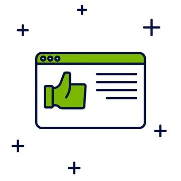 Filled outline Browser window icon isolated on white background. Vector Stockillustratie