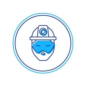 Filled outline Builder icon isolated on white background. Construction worker Stock Illustration
