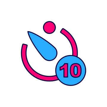 Filled outline Camera timer icon isolated on white background. Photo exposure 스톡 일러스트