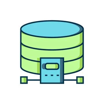 Filled outline Cloud database icon isolated on white background. Cloud comp.. イラスト素材