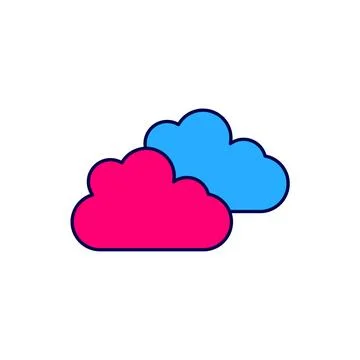 Filled outline Cloud icon isolated on white background. Vector イラスト素材