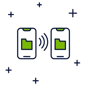 Filled outline Cloud technology data transfer and storage icon isolated on white 스톡 일러스트