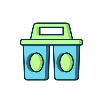 Filled outline Coffee cup to go icon isolated on white background. Flat fil.. Stock Illustration