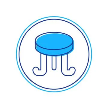 Filled outline Coffee table icon isolated on white background. Street cafe Illustrazione stock