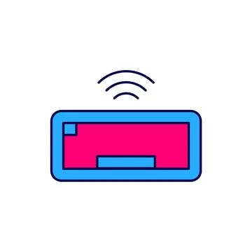 Filled outline Computer keyboard icon isolated on white background. PC component Stock-Illustration