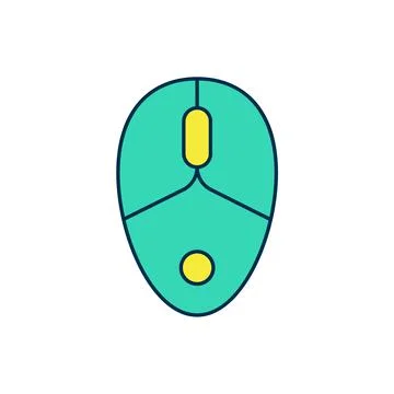 Filled outline Computer mouse gaming icon isolated on white background. Optical Stock Illustration