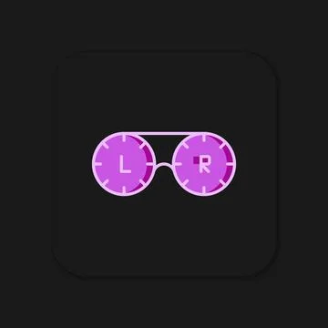 Filled outline Contact lens container icon isolated on black background. Ey.. Stock Illustration
