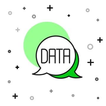 Filled outline Data analysis icon isolated on white background. Business data Stock Illustration