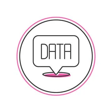 Filled outline Data analysis icon isolated on white background. Business data Stock Illustration