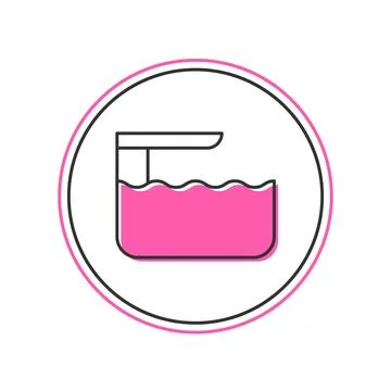 Filled outline Diving board or springboard icon isolated on white backgroun.. Stock Illustration