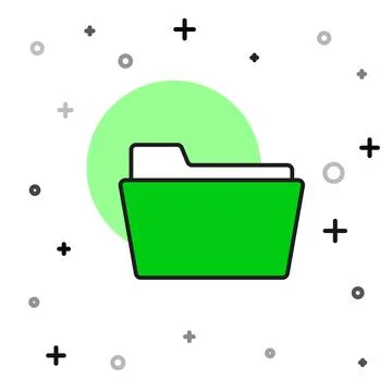 Filled outline Document folder icon isolated on white background. Accounting イラスト素材
