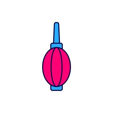 Filled outline Dust blower icon isolated on white background. Air duster. L.. Stock Illustration