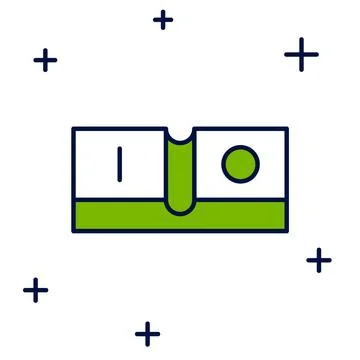 Filled outline Electric light switch icon isolated on white background. On and Stock Illustration