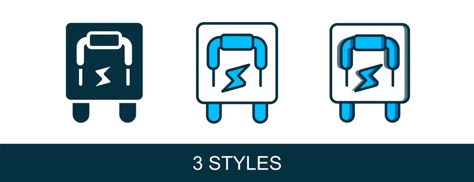 Filled outline Electrical panel icon isolated on white background. Switch l.. Stock Illustration