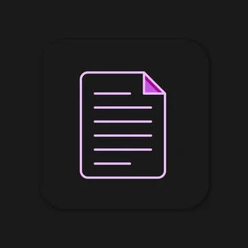 Filled outline File document icon isolated on black background. Checklist i.. Stock Illustration
