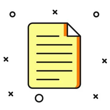 Filled outline File document icon isolated on white background. Checklist i.. Stock-Illustration