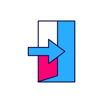 Filled outline Fire exit icon isolated on white background. Fire emergency icon Stock Illustration