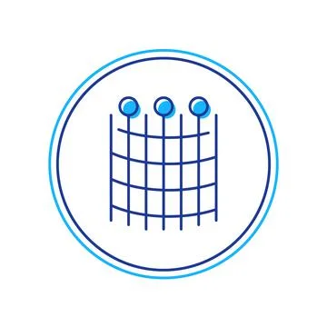 Filled outline Fishing net pattern icon isolated on white background. Fishing Illustrazione stock