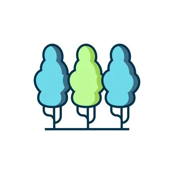 Filled outline Fruit trees icon isolated on white background. Agricultural .. Stock Illustration