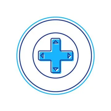 Filled outline Game controller or joystick for game console icon isolated on Stock Illustration