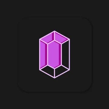 Filled outline Gem stone icon isolated on black background. Jewelry symbol... Stock Illustration