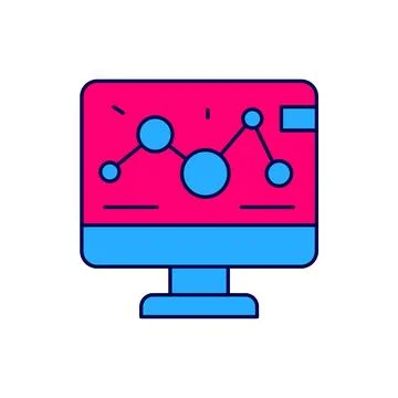 Filled outline Genetic engineering modification on laptop icon isolated on .. イラスト素材