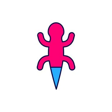 Filled outline Lizard icon isolated on white background.  Vector Stock Illustration