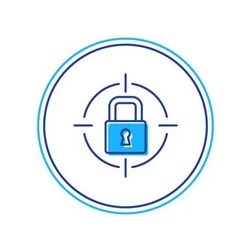 Filled outline Lock icon isolated on white background. Padlock sign. Security Stock Illustration