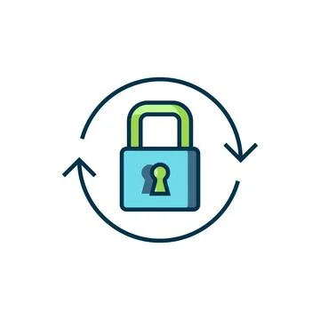 Filled outline Lock icon isolated on white background. Padlock sign. Securi.. Stock Illustration