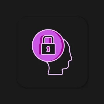 Filled outline Lock icon isolated on black background. Padlock sign. Securi.. Stockillustratie