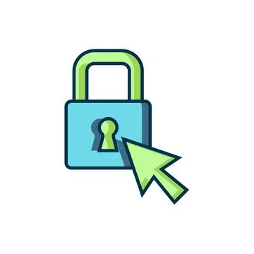 Filled outline Lock icon isolated on white background. Padlock sign. Securi.. Illustrazione stock