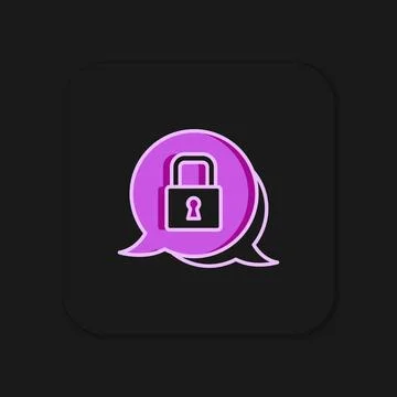 Filled outline Lock icon isolated on black background. Padlock sign. Securi.. 库存插图