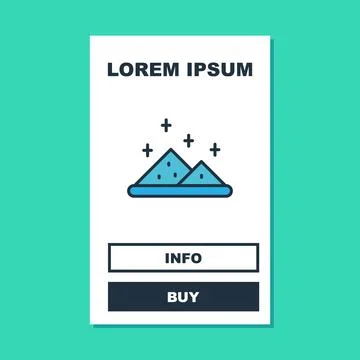 Filled outline Magic powder icon isolated on turquoise background. Vector Stock Illustration