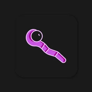 Filled outline Magic staff icon isolated on black background. Magic wand, s.. Stock Illustration