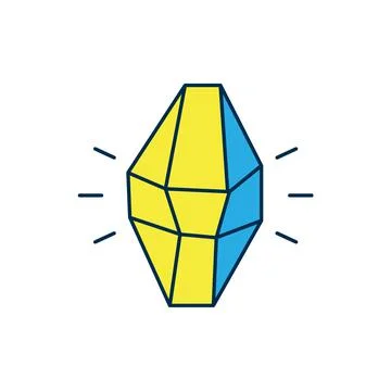 Filled outline Magic stone icon isolated on white background. Fantasy crystal Stock Illustration