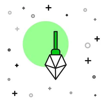 Filled outline Magic stone icon isolated on white background. Fantasy crystal Stock Illustration