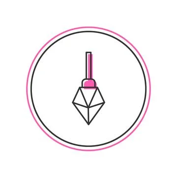 Filled outline Magic stone icon isolated on white background. Fantasy crystal Stock Illustration
