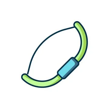 Filled outline Medieval bow icon isolated on white background. Medieval wea.. Stock Illustration