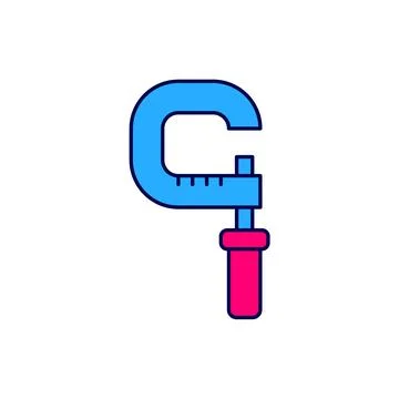 Filled outline Micrometer icon isolated on white background. Measuring engine Illustrazione stock