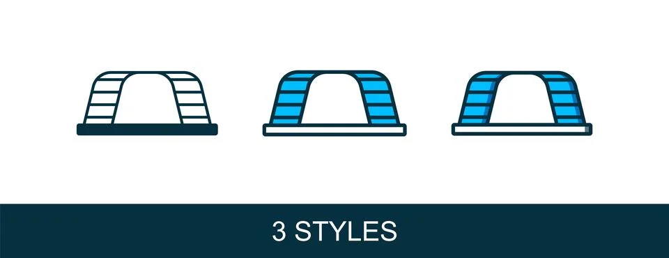 Filled outline Monkey bar icon isolated on white background.  Vector Stock Illustration