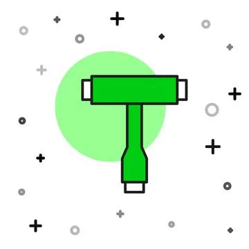 Filled outline Multi-Function All-In-One portable skate tool T-tool for Stock Illustration