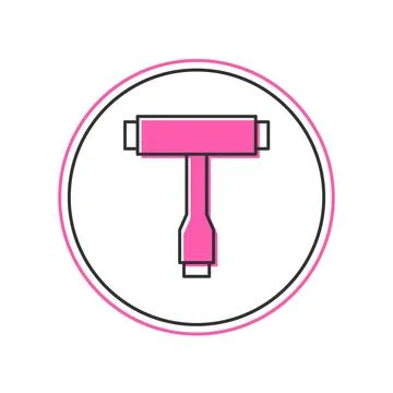 Filled outline Multi-Function All-In-One portable skate tool T-tool for ska.. Stock Illustration