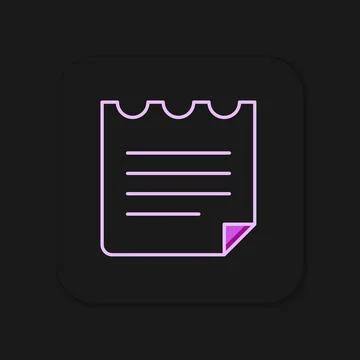 Filled outline Notebook icon isolated on black background. Spiral notepad i.. Stock-Illustration