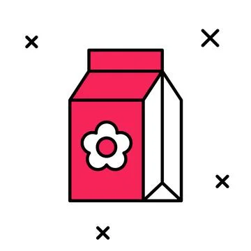 Filled outline Pack full of seeds of a specific plant icon isolated on whit.. 스톡 일러스트