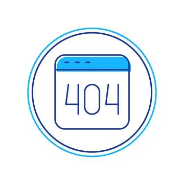 Filled outline Page with a 404 error icon isolated on white background. Template イラスト素材