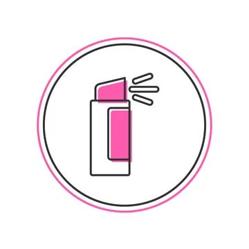 Filled outline Pepper spray icon isolated on white background. OC gas. Caps.. Stock Illustration