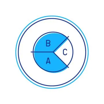 Filled outline Pie chart infographic icon isolated on white background. Diagram 스톡 일러스트