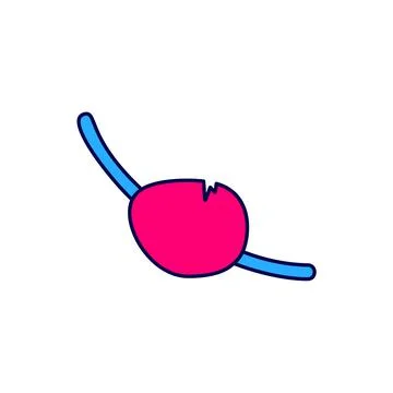 Filled outline Pirate eye patch icon isolated on white background. Pirate Stock Illustration