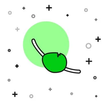 Filled outline Pirate eye patch icon isolated on white background. Pirate 스톡 일러스트