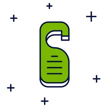 Filled outline Please do not disturb icon isolated on white background. Hotel Stock Illustration